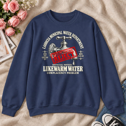 Laodicea Municipal Water Department Lukewarm Water Complacency Problem, Gift For Bible Study Lovers - 2D Unisex Sweatshirt