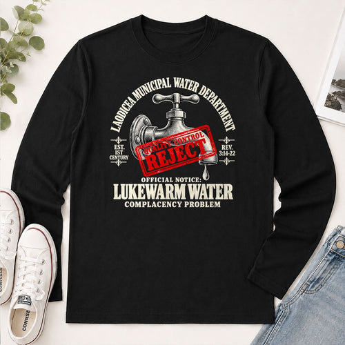 Laodicea Municipal Water Department Lukewarm Water Complacency Problem, Gift For Christian - 2D Unisex Long Sleeve
