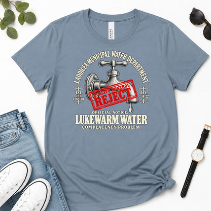 Laodicea Municipal Water Department Lukewarm Water, Gift For Bible Study Lovers - 2D Unisex Premium T-shirt