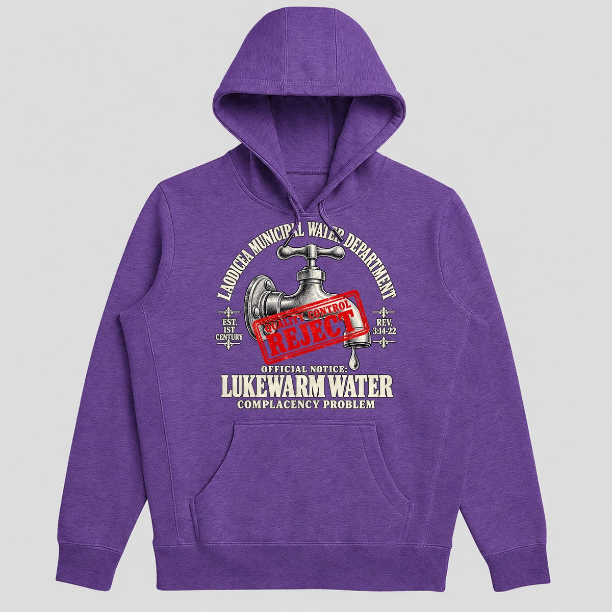 Laodicea Municipal Water Department Lukewarm Water Reject, Gift For Bible Teachers - 2D Unisex Hoodie
