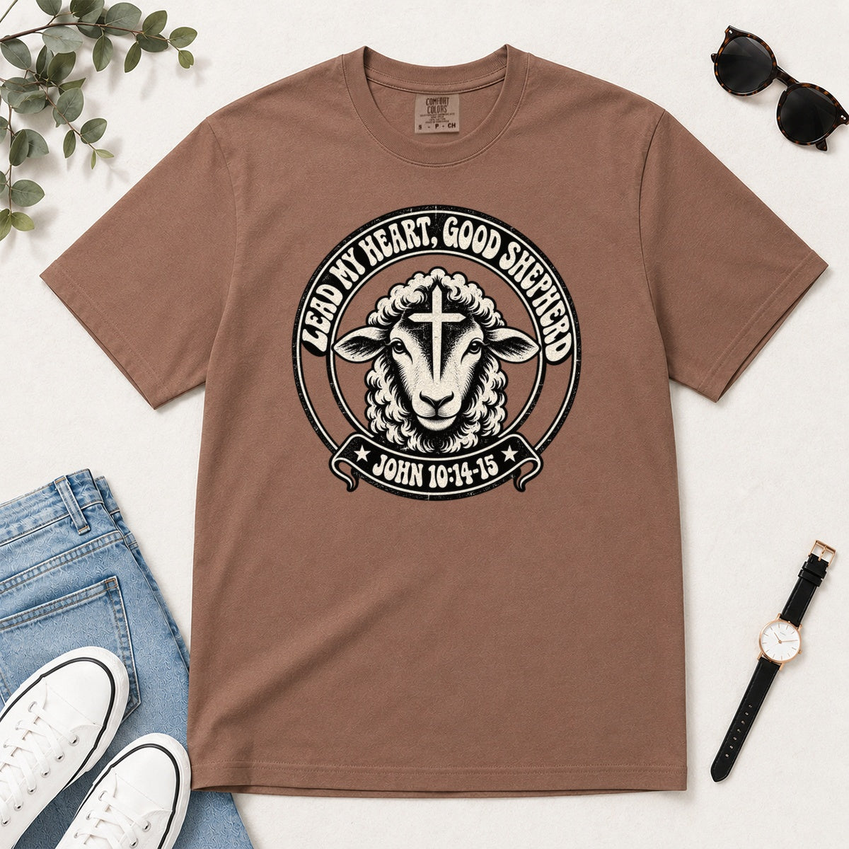 Lead My Heart Good Shepherd, Gift For Christian Pastor - 2D Unisex Garment-dyed T-shirt