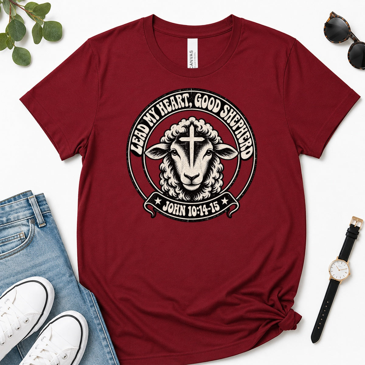 Lead My Heart Good Shepherd, Gift For Christian Pastor - 2D Unisex Premium T-shirt
