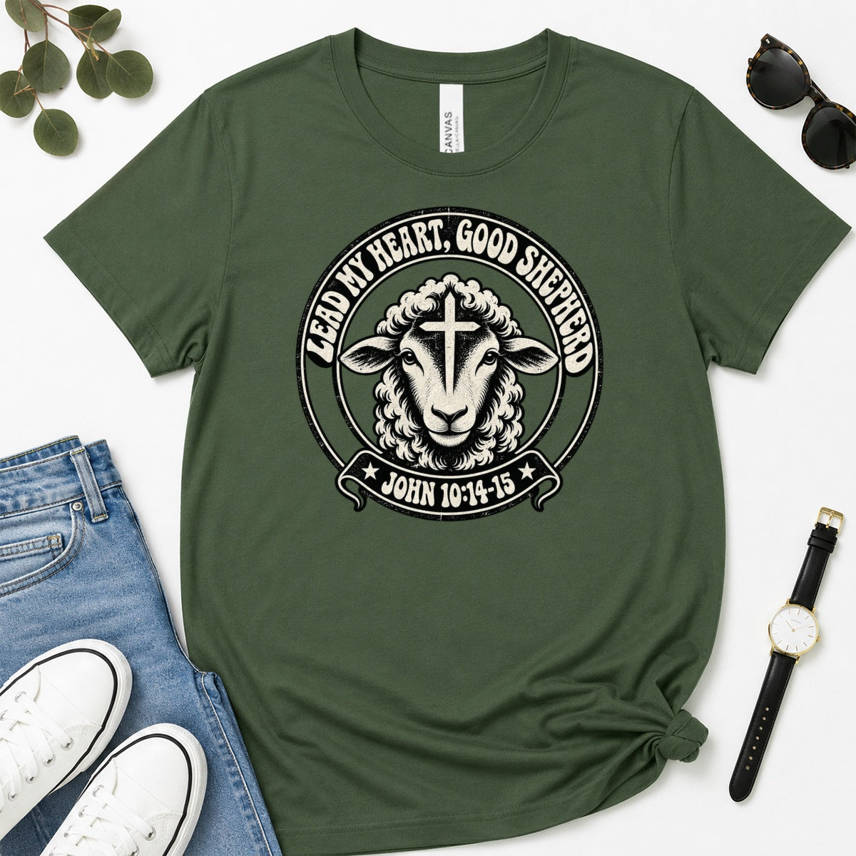 Lead My Heart Good Shepherd, Gift For Christian Pastor - 2D Unisex Premium T-shirt