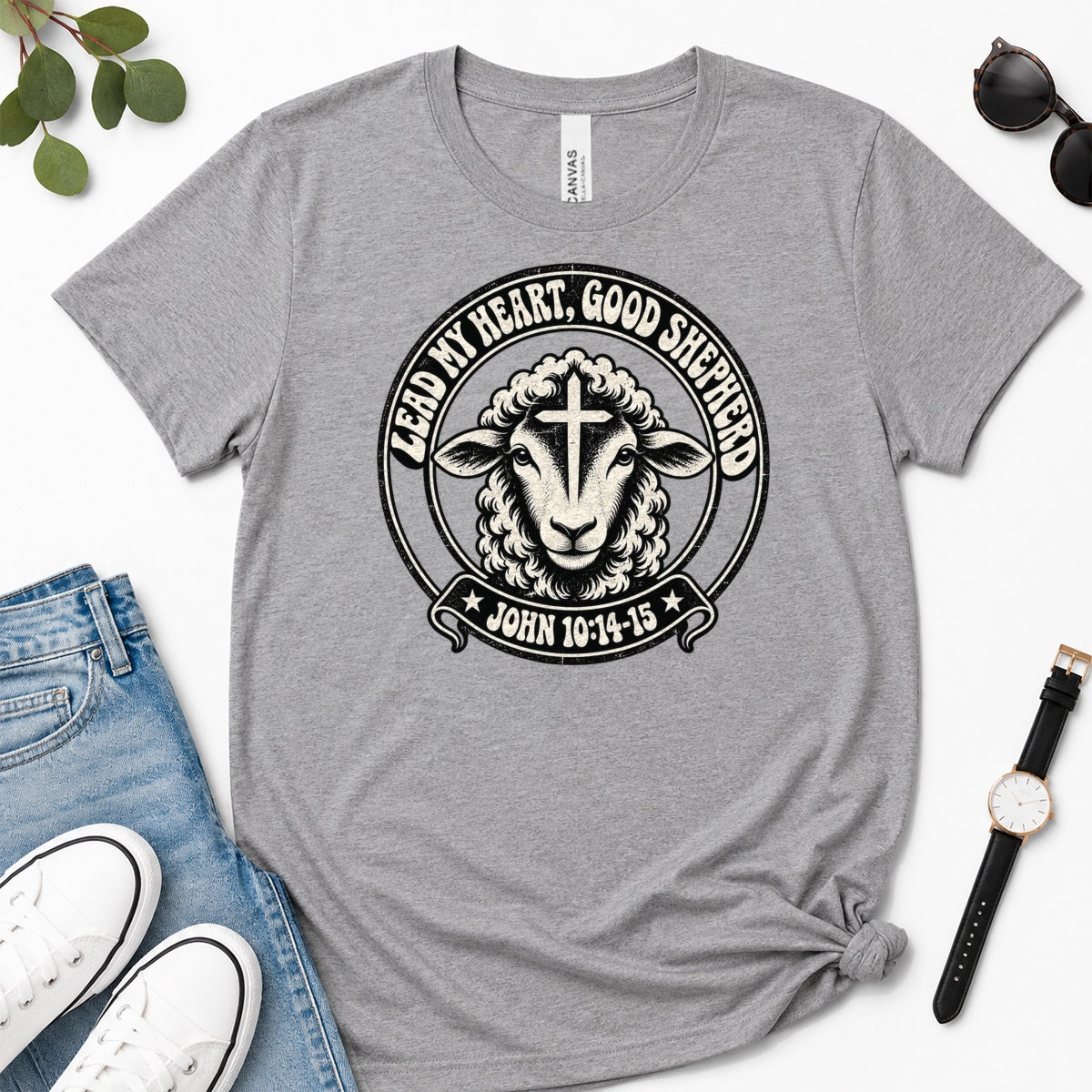 Lead My Heart Good Shepherd, Gift For Christian Pastor - 2D Unisex Premium T-shirt