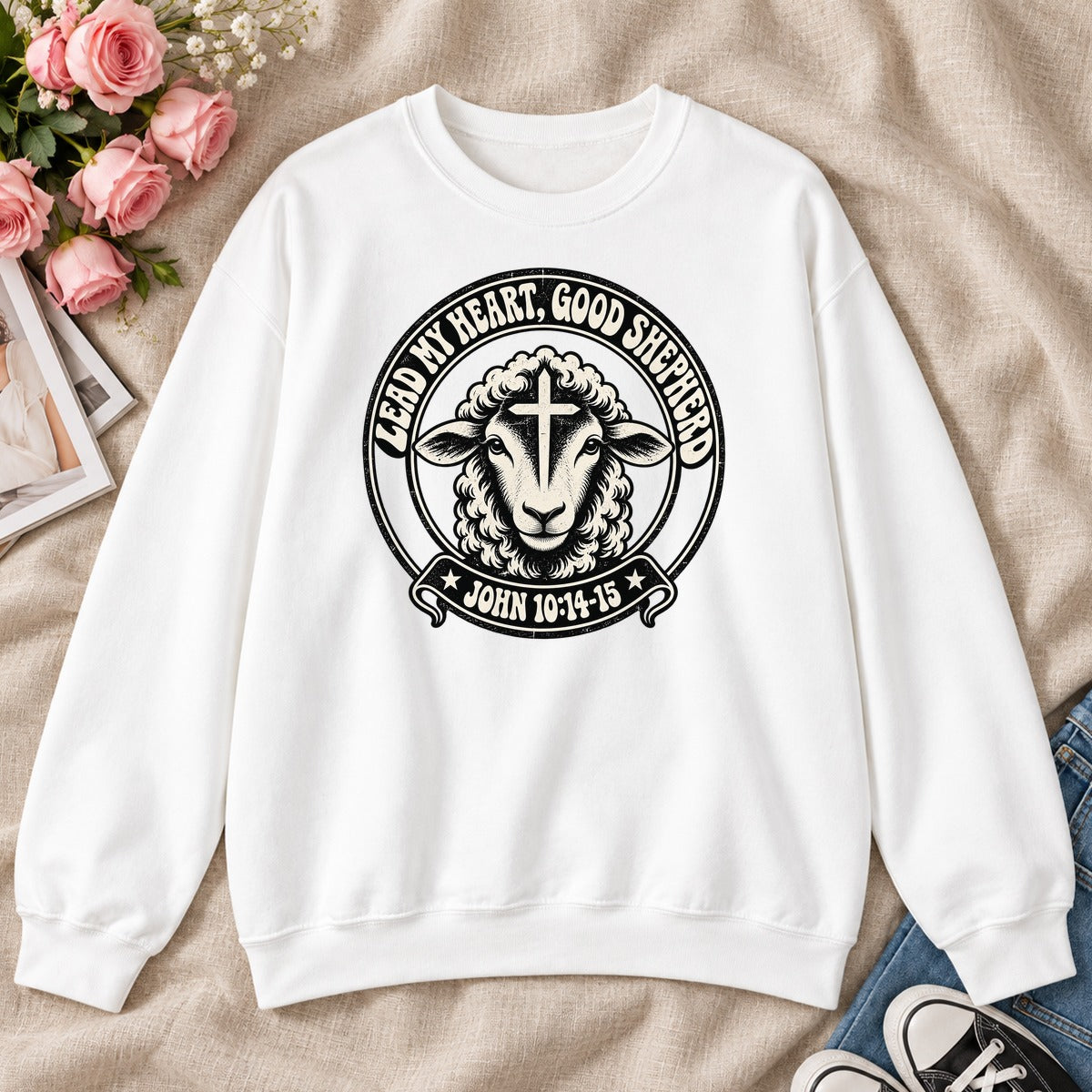 Lead My Heart Good Shepherd, Gift For Christian Pastor - 2D Unisex Sweatshirt