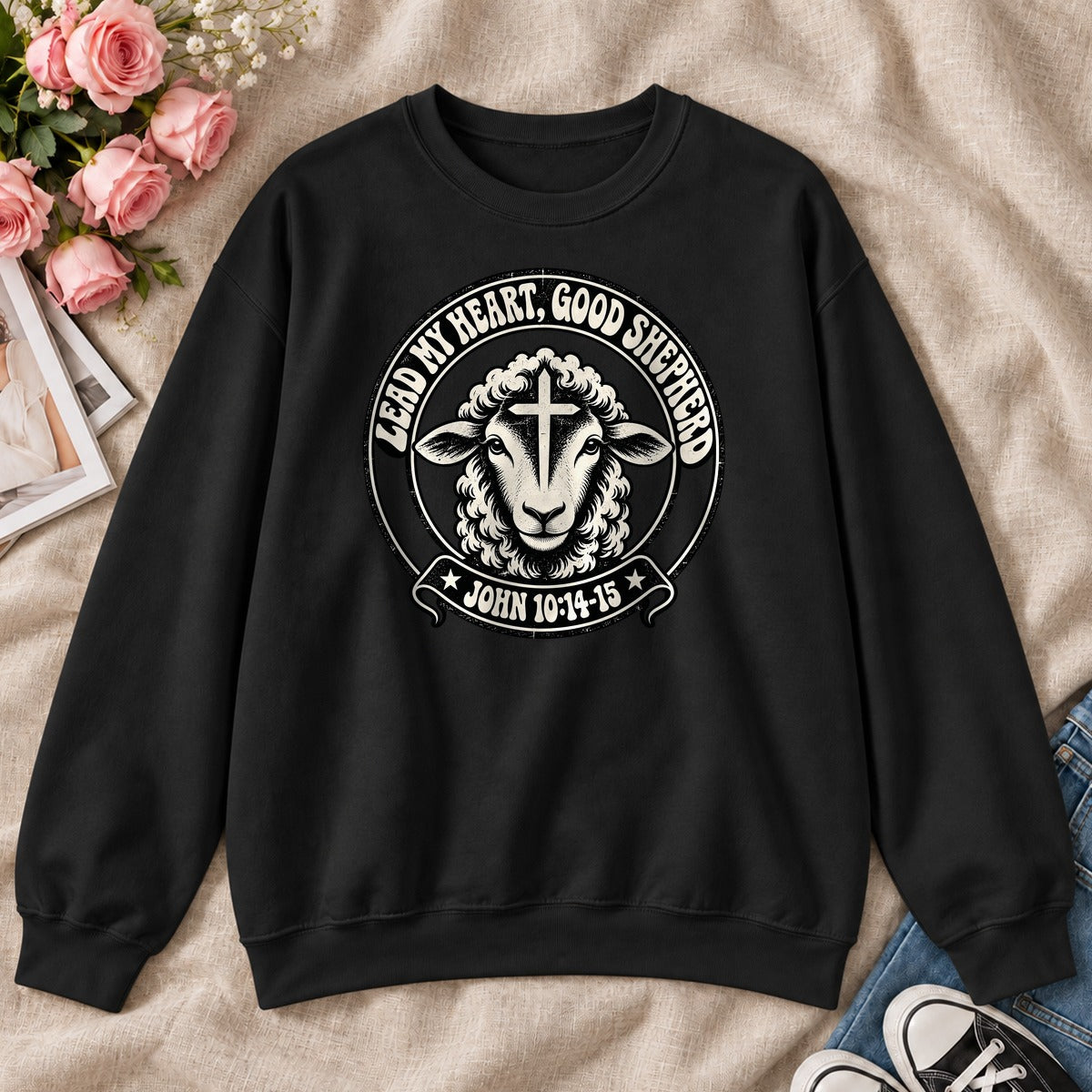 Lead My Heart Good Shepherd, Gift For Christian Pastor - 2D Unisex Sweatshirt