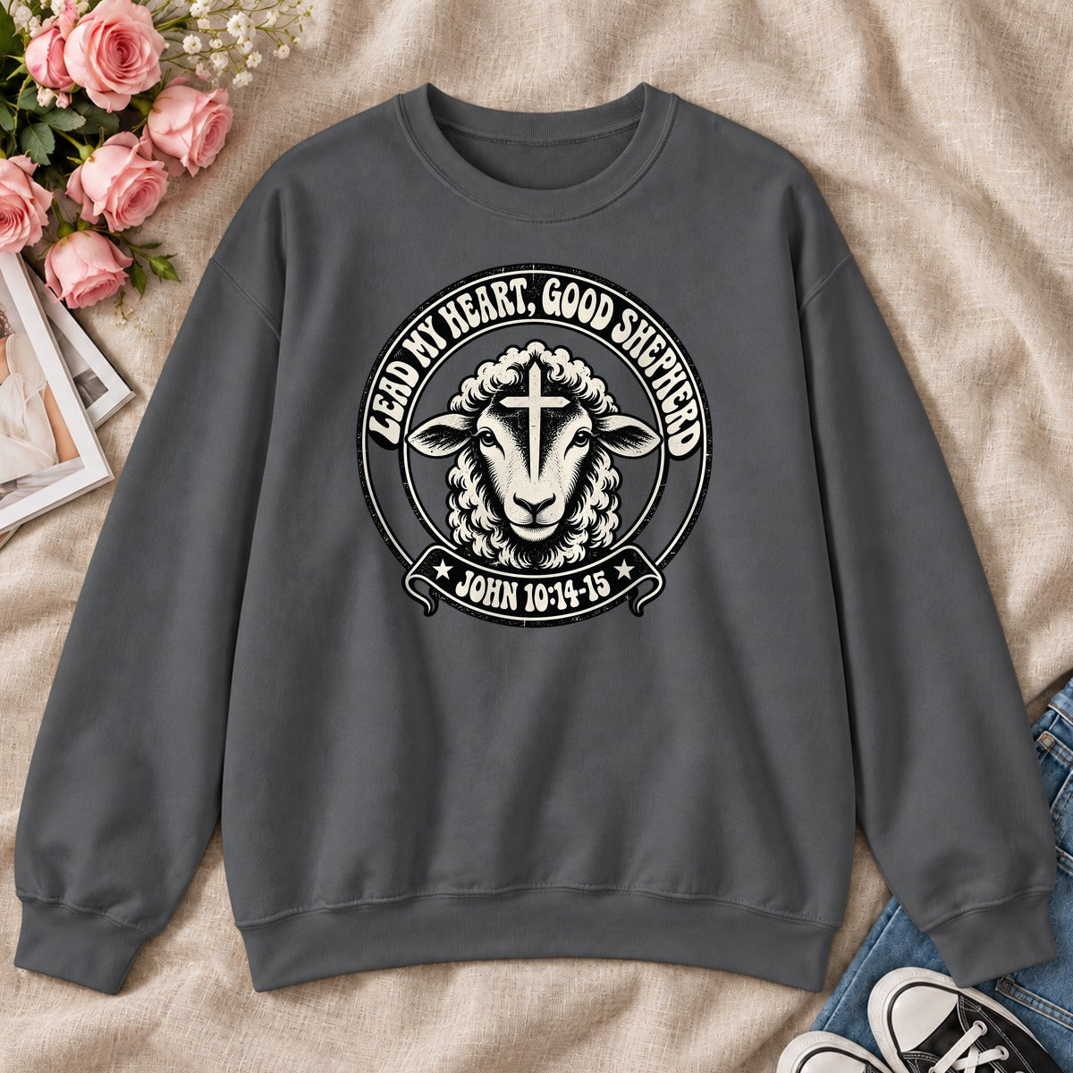 Lead My Heart Good Shepherd, Gift For Christian Pastor - 2D Unisex Sweatshirt