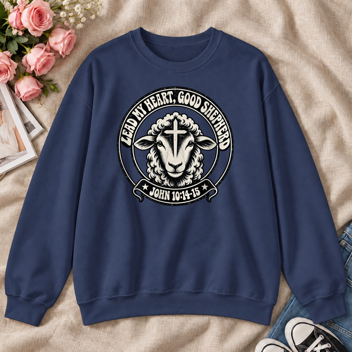 Lead My Heart Good Shepherd, Gift For Christian Pastor - 2D Unisex Sweatshirt