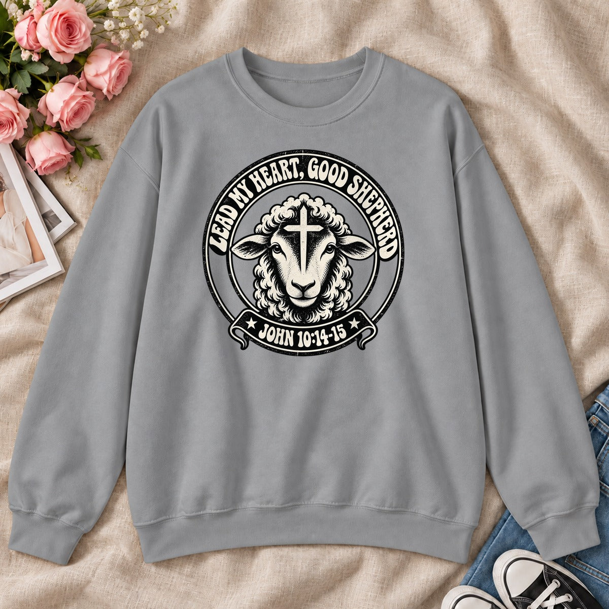 Lead My Heart Good Shepherd, Gift For Christian Pastor - 2D Unisex Sweatshirt