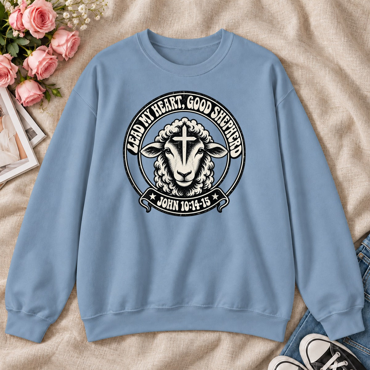 Lead My Heart Good Shepherd, Gift For Christian Pastor - 2D Unisex Sweatshirt