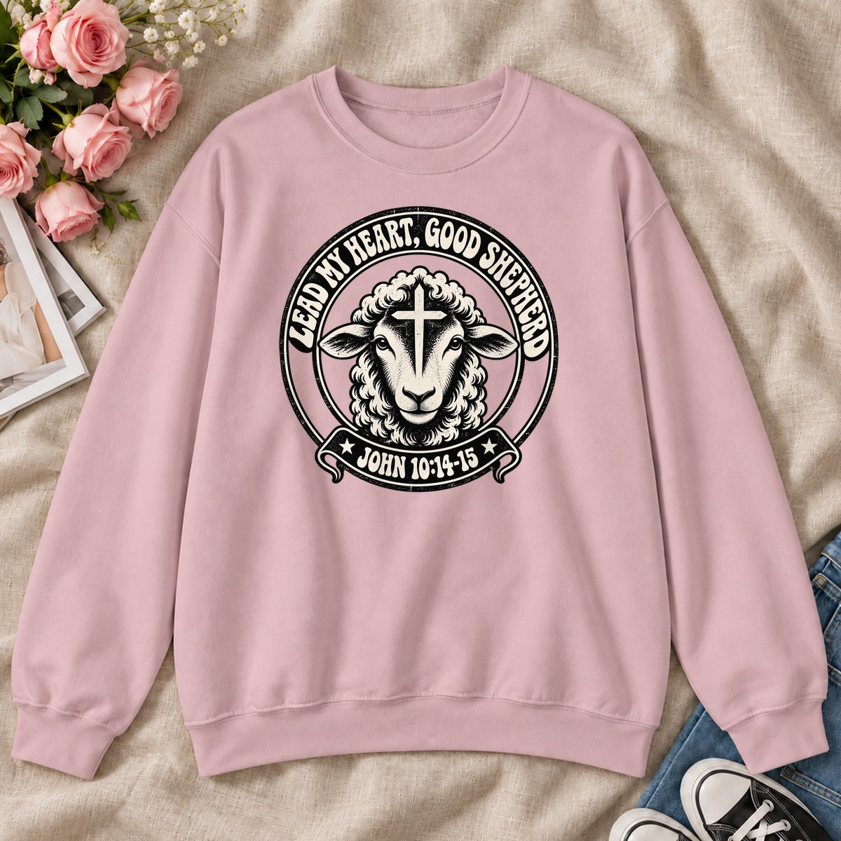 Lead My Heart Good Shepherd, Gift For Christian Pastor - 2D Unisex Sweatshirt