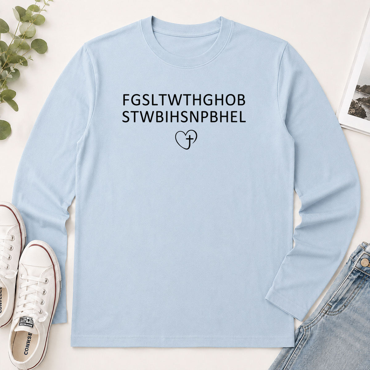 For God So Loved The World, John 3:16 - Christian Gift - 2D Unisex Long Sleeve