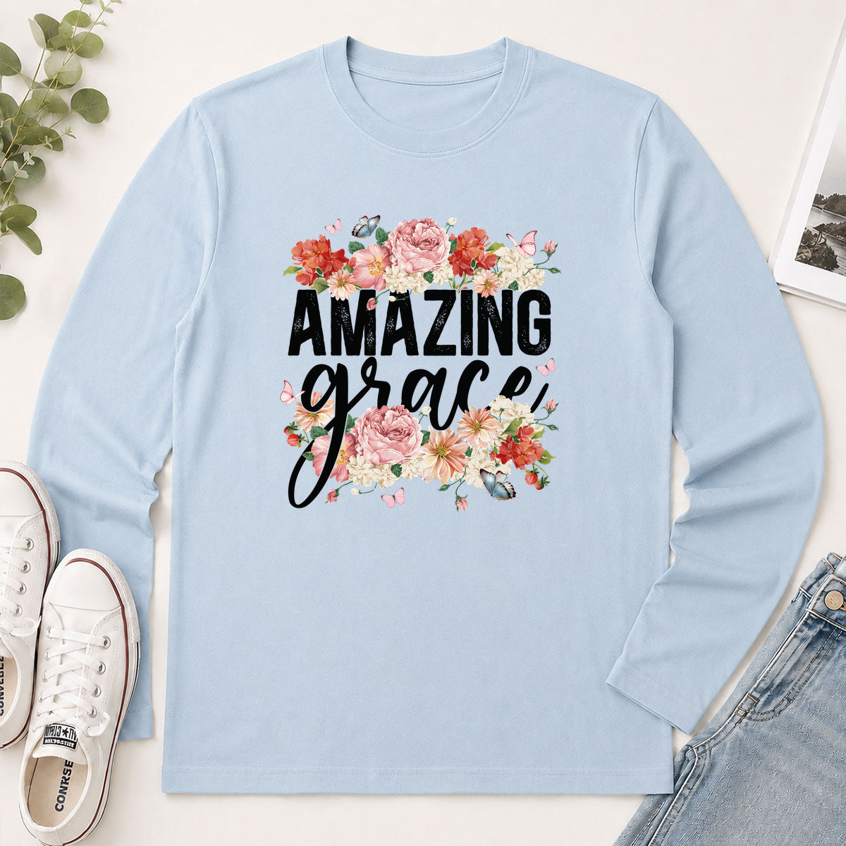 Amazing Grace - Gift For Women - 2D Unisex Long Sleeve
