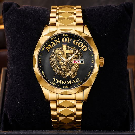 Man Of God, Gift For Men | Personalized Men's Wrist Watch