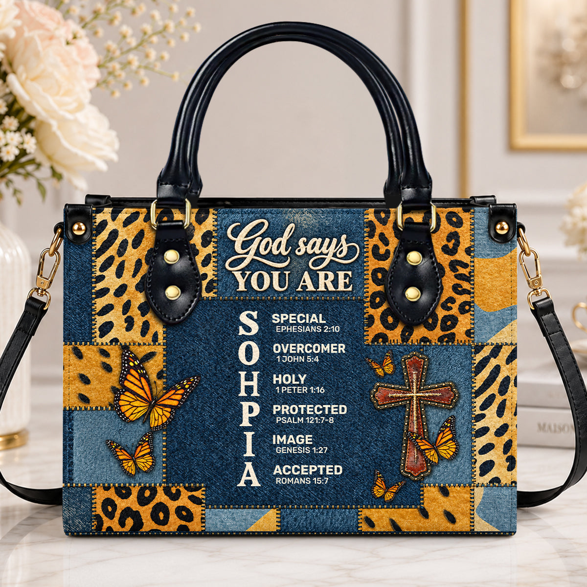 God Says You Are, Gift For Women | Personalized Leather Handbag