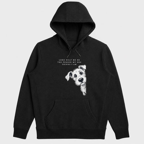 Lord Help Me Be The Person My Dog Thinks I Am, Gift For Christian Dog Moms - 2D Unisex Hoodie