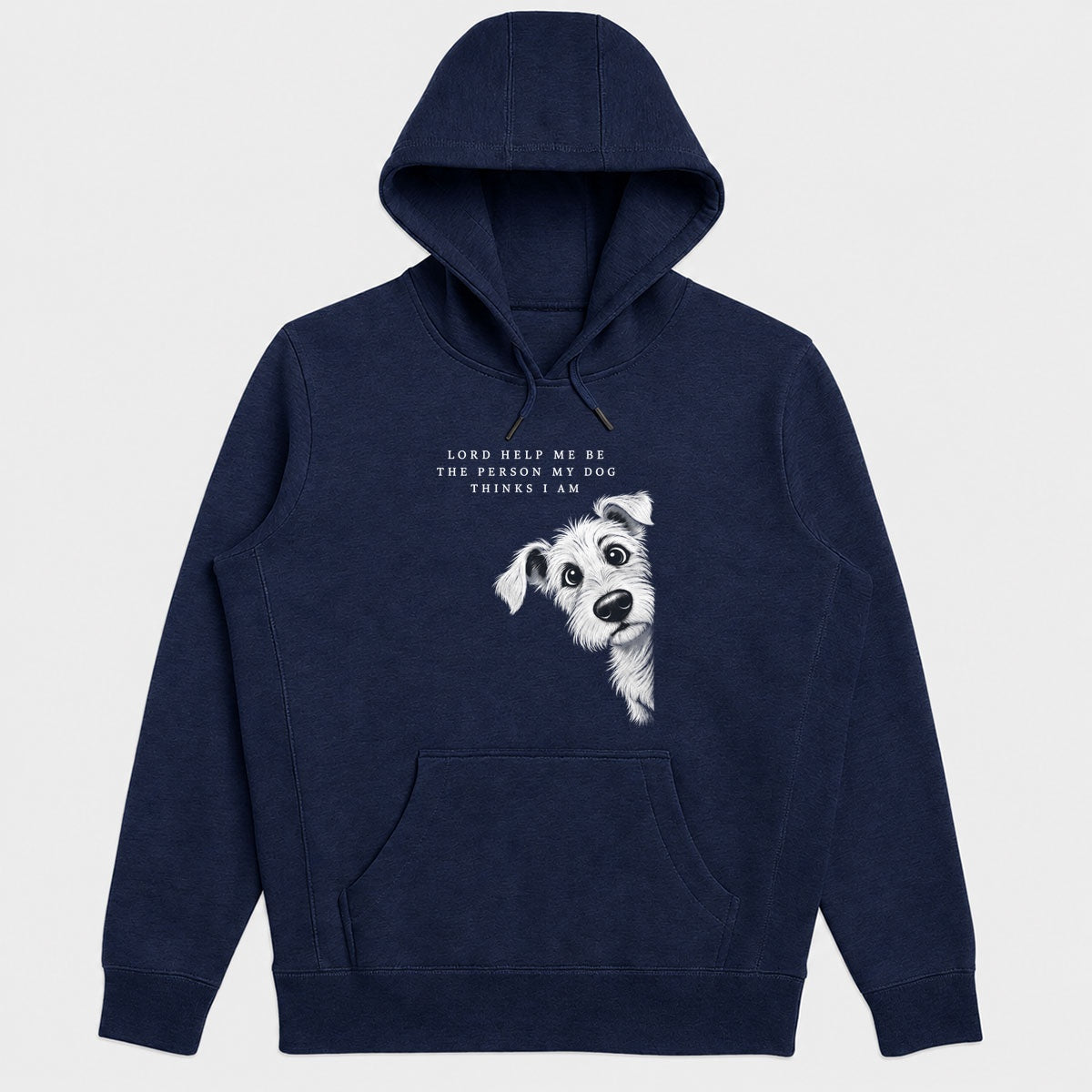 Lord Help Me Be The Person My Dog Thinks I Am, Gift For Christian Dog Moms - 2D Unisex Hoodie