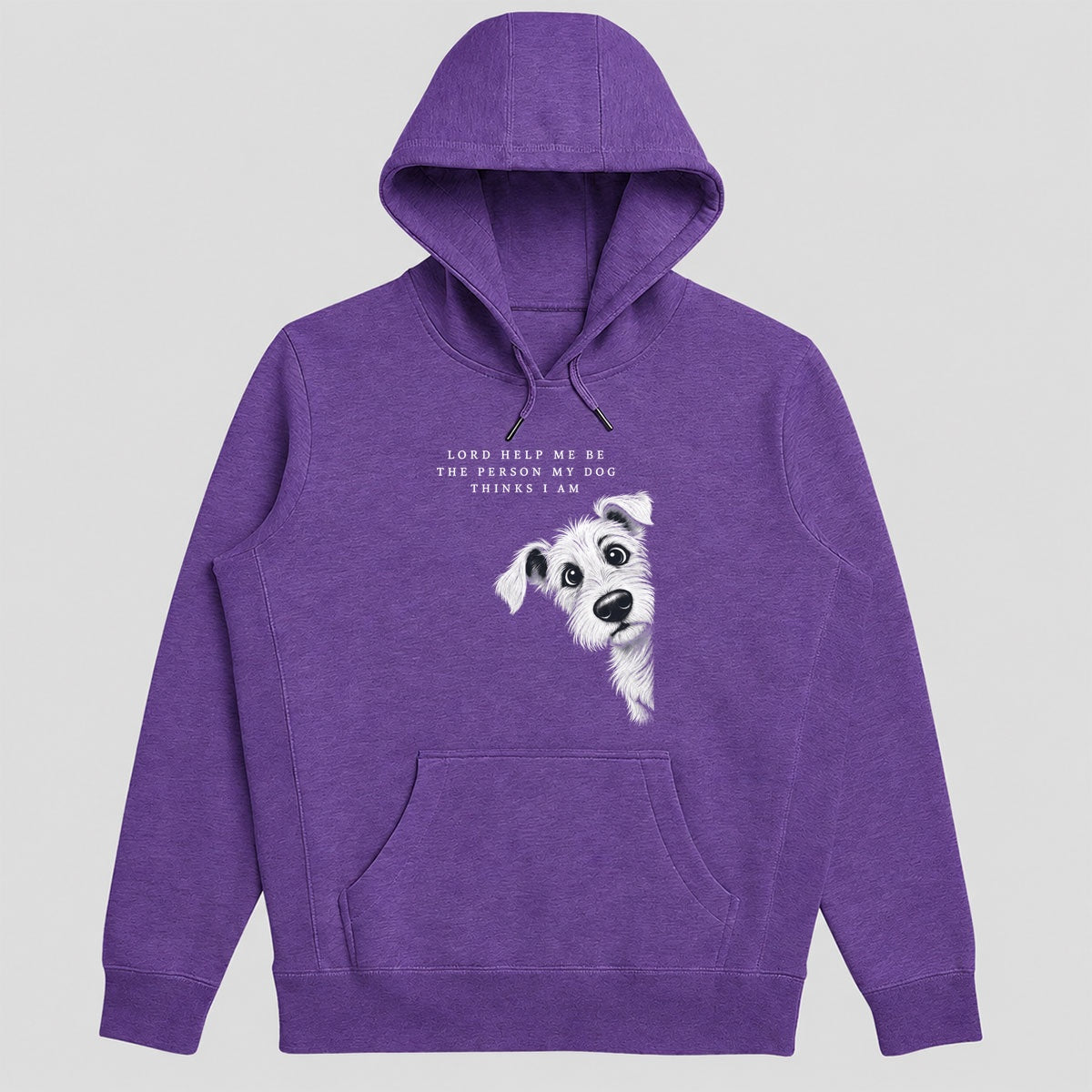 Lord Help Me Be The Person My Dog Thinks I Am, Gift For Christian Dog Moms - 2D Unisex Hoodie