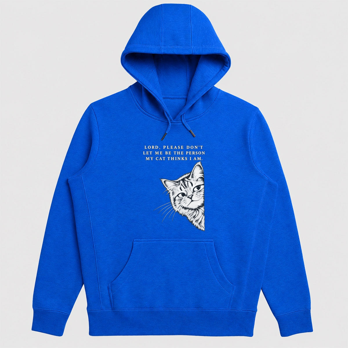 Lord Please Don't Let Me Be The Person My Cat Thinks I Am, Gift For Christian Cat Moms - 2D Unisex Hoodie