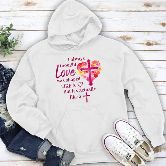 Love Is Actually Like A Cross | 2D Unisex Hoodie
