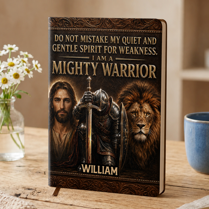 Do Not Mistake My Quiet And Gentle, Gift For Husband  | Personalized Leather Cover Notebook