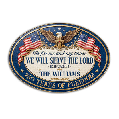 We Will Serve The Lord - Personalized Custom Shape Doormat