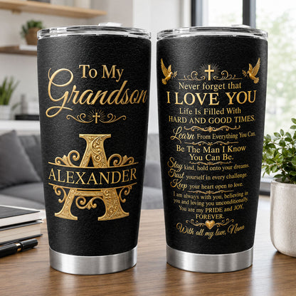 Be The Man I Know You Can Be, Christian Gift For Son | Personalized Stainless Steel Tumbler