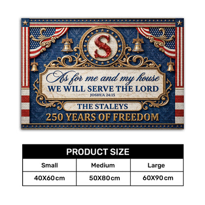 As For Me And My House We Will Serve The Lord 2, Gift of Grace | Personalized Doormat