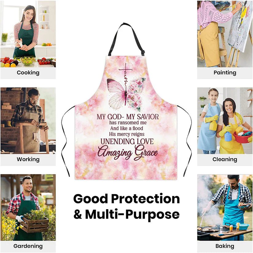 My God My Savior - Apron With Neck Strap