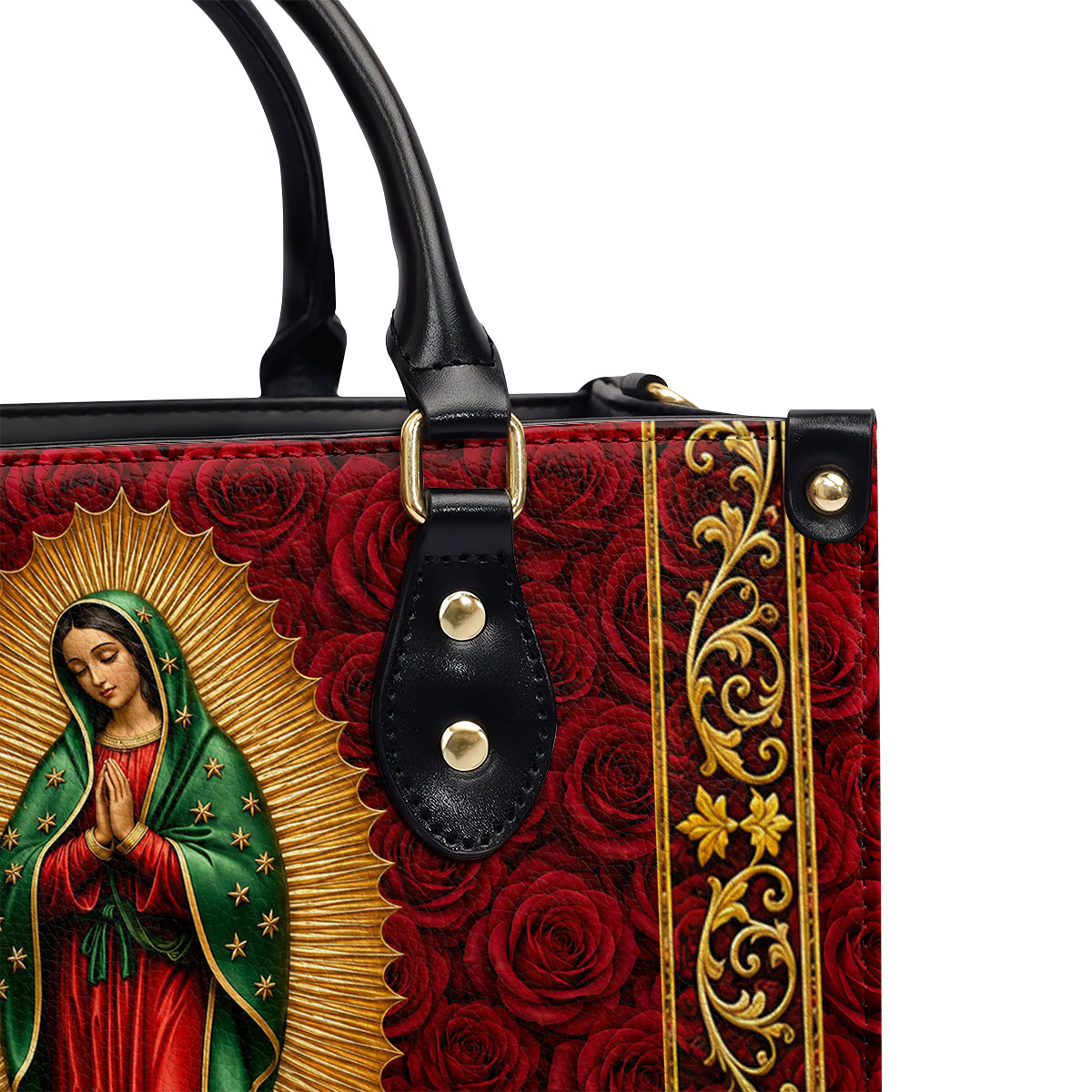 Our Lady Of Guadalupe Eternal Majesty, Catholic Gift For Her | Personalized Leather Handbag