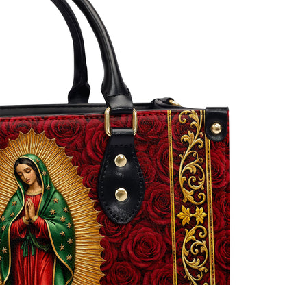 Our Lady Of Guadalupe Eternal Majesty, Catholic Gift For Her | Personalized Leather Handbag