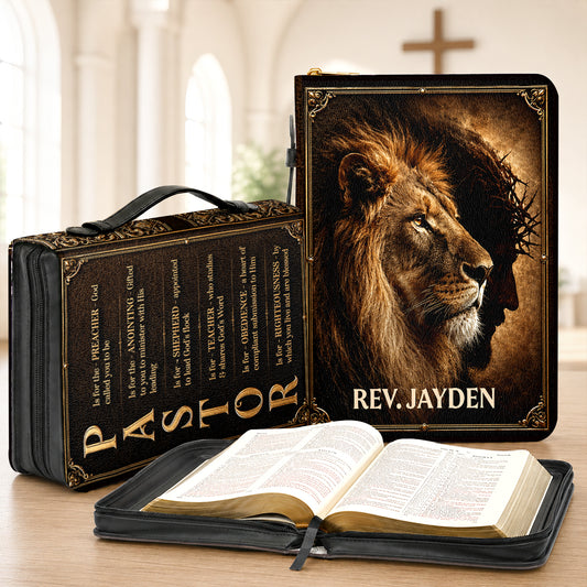 Pastor Preacher Anointing Shepherd Teacher Obedience Righteousness, Gift For Pastor | Personalized Bible Cover
