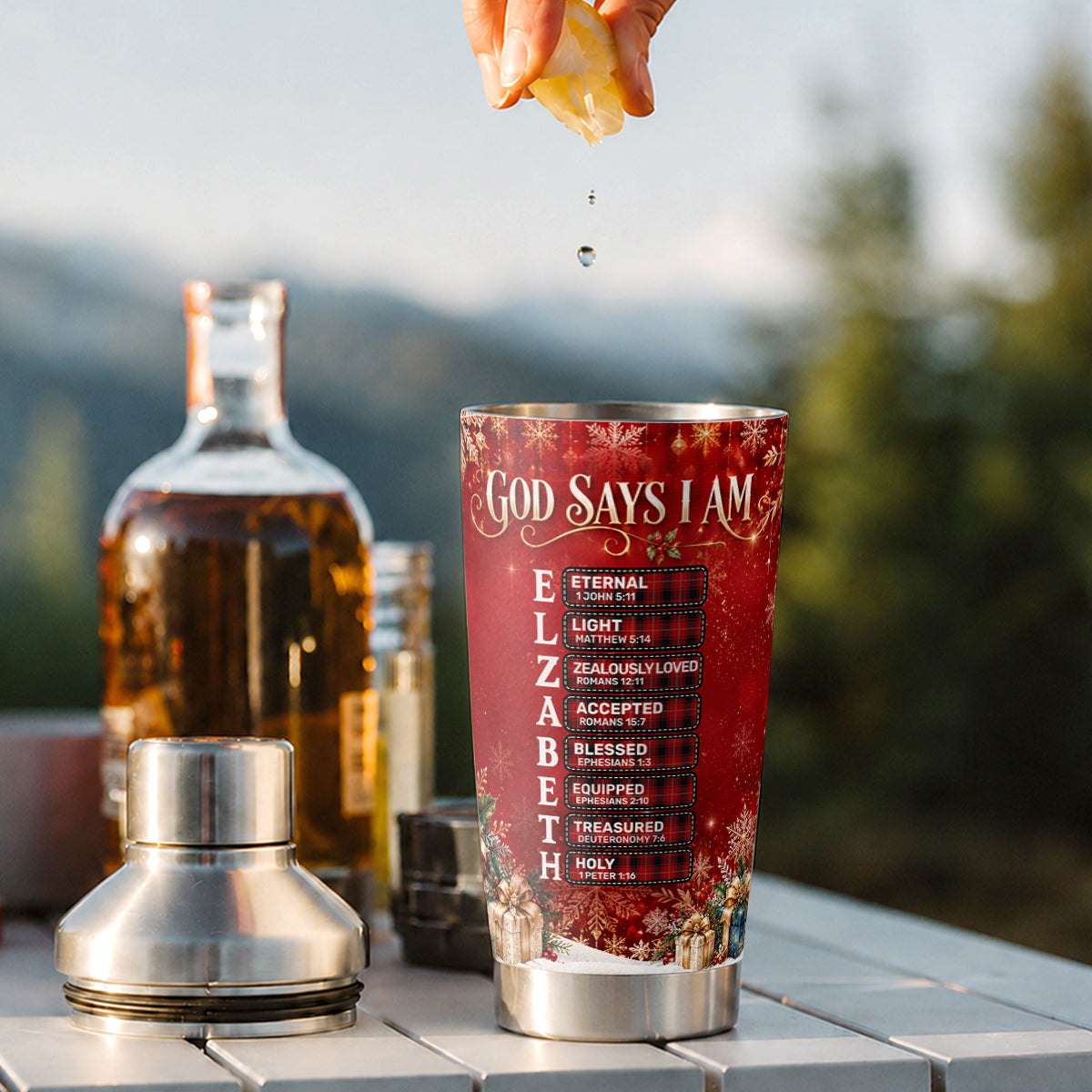 God Says I Am, Gift For Loved One | Personalized Stainless Steel Tumbler