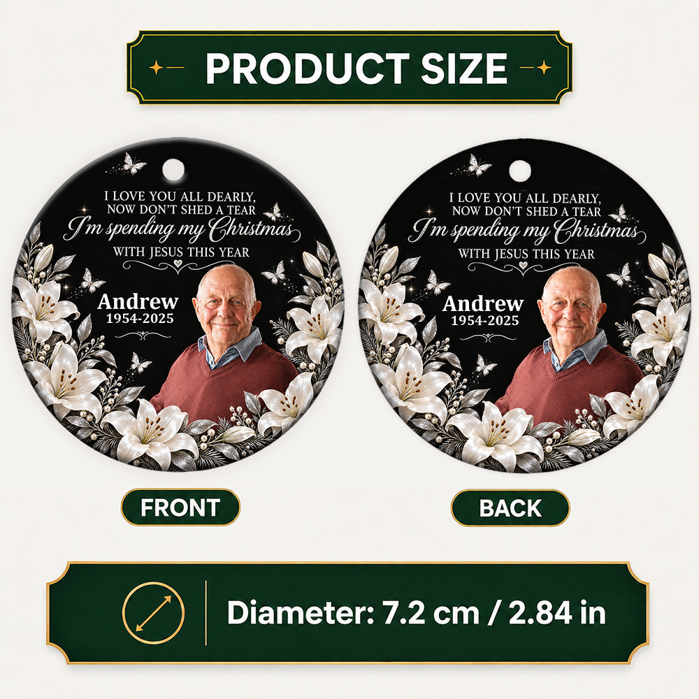 I Am Always With You, Gift For Family - Personalized Round Shaped Ceramic Ornament