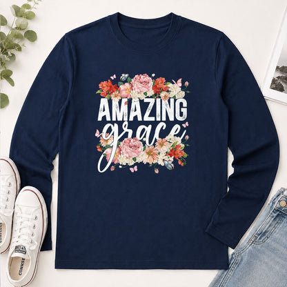 Amazing Grace - Gift For Women - 2D Unisex Long Sleeve