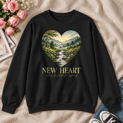 New Heart Stone Traded For Spring, Gift For New Believers - 2D Unisex Sweatshirt