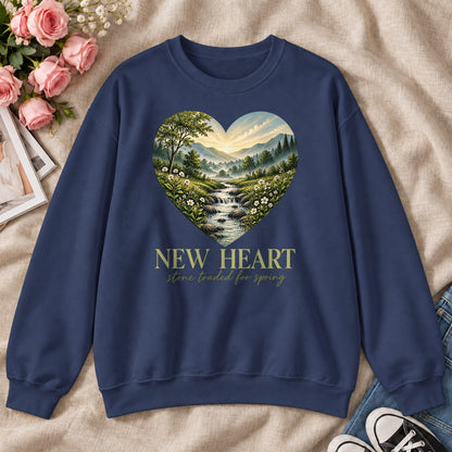 New Heart Stone Traded For Spring, Gift For New Believers - 2D Unisex Sweatshirt