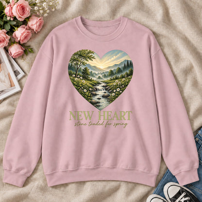 New Heart Stone Traded For Spring, Gift For New Believers - 2D Unisex Sweatshirt