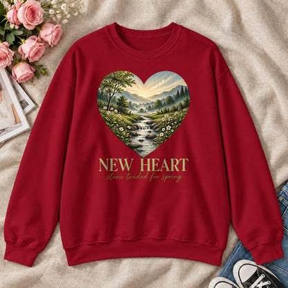 New Heart Stone Traded For Spring, Gift For New Believers - 2D Unisex Sweatshirt