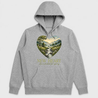 New Heart Stone Traded For Spring, Gift For Nature Loving Christians - 2D Unisex Hoodie