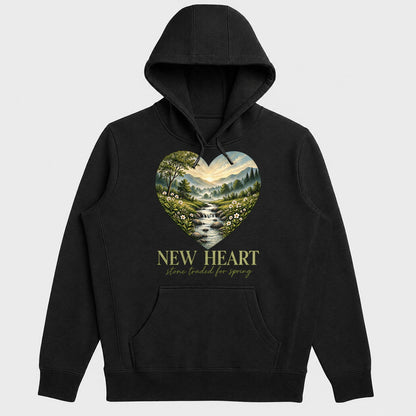 New Heart Stone Traded For Spring, Gift For Nature Loving Christians - 2D Unisex Hoodie