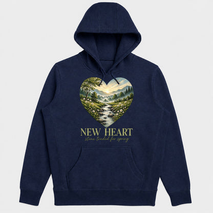 New Heart Stone Traded For Spring, Gift For Nature Loving Christians - 2D Unisex Hoodie