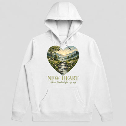 New Heart Stone Traded For Spring, Gift For Nature Loving Christians - 2D Unisex Hoodie