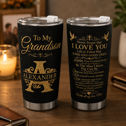 Be The Man I Know You Can Be, Christian Gift For Son | Personalized Stainless Steel Tumbler
