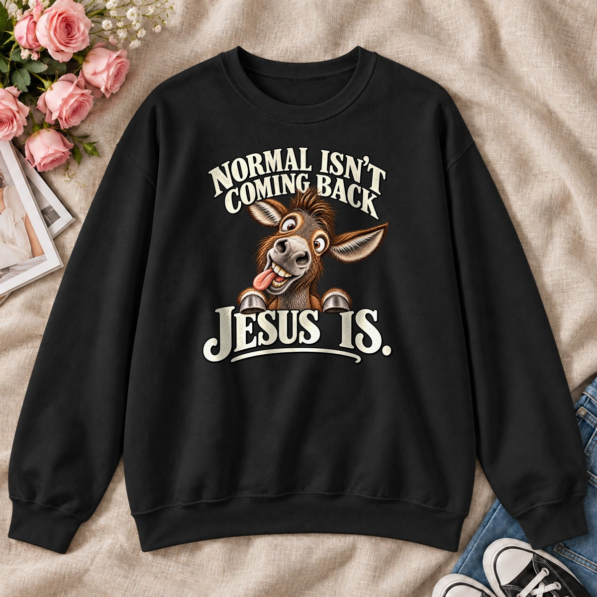 Normal Isn't Coming Back Jesus Is, Gift For Funny Christians - 2D Unisex Sweatshirt