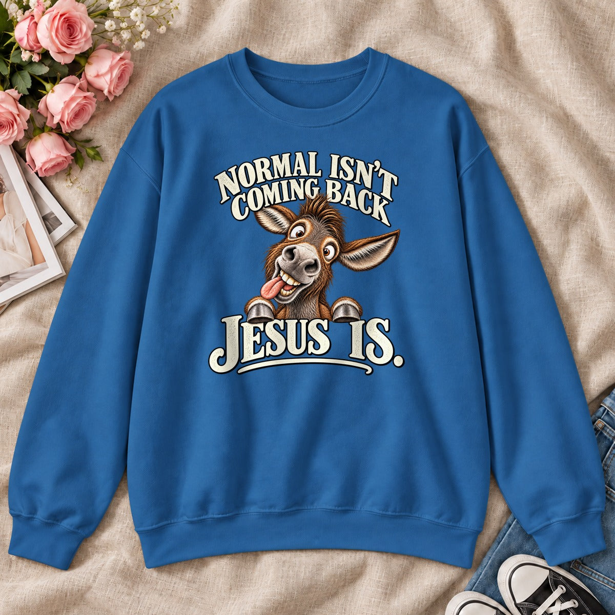 Normal Isn't Coming Back Jesus Is, Gift For Funny Christians - 2D Unisex Sweatshirt