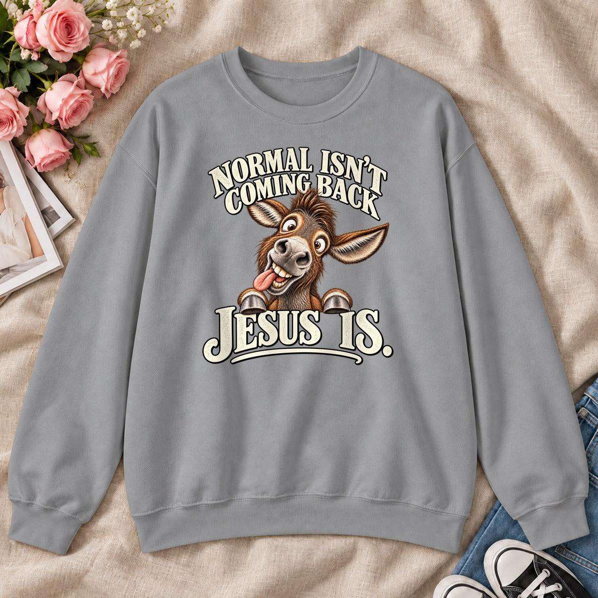 Normal Isn't Coming Back Jesus Is, Gift For Funny Christians - 2D Unisex Sweatshirt