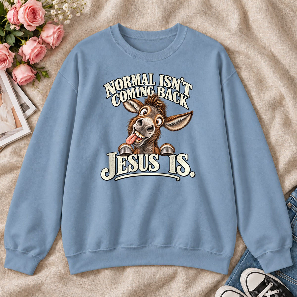 Normal Isn't Coming Back Jesus Is, Gift For Funny Christians - 2D Unisex Sweatshirt