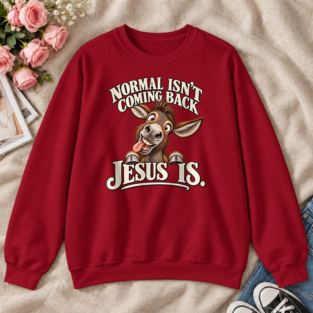 Normal Isn't Coming Back Jesus Is, Gift For Funny Christians - 2D Unisex Sweatshirt