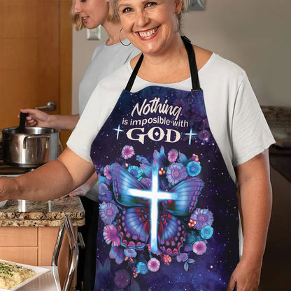 Nothing Is Impossible With God - Apron With Neck Strap